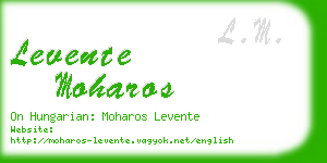 levente moharos business card